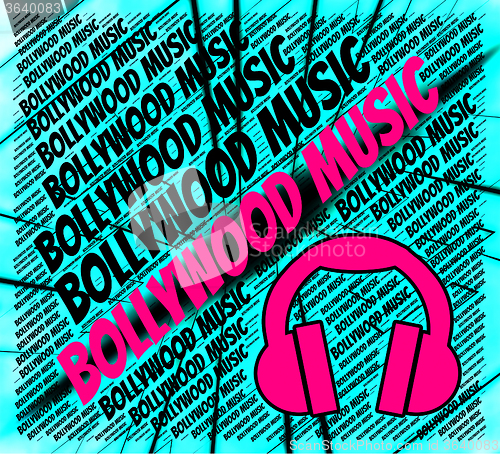 Image of Bollywood Music Represents Movie Industry And Audio