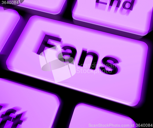 Image of Fans Keyboard Shows Follower Or Internet Fan