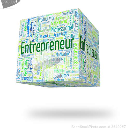 Image of Entrepreneur Word Indicates Business Person And Businessman