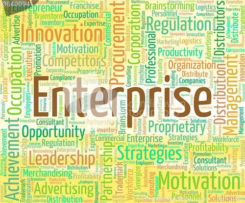 Image of Enterprise Word Shows Businesses Venture And Industry