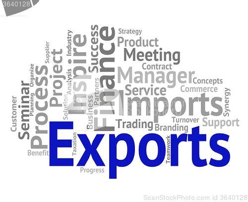 Image of Exports Word Shows Trading Exporting And Exportation