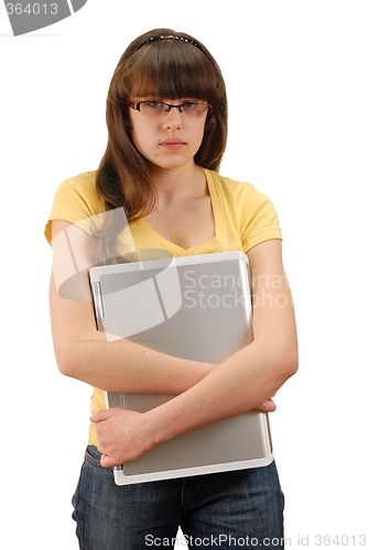 Image of Girl with Computer
