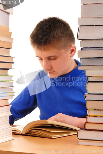 Image of Boy in Library