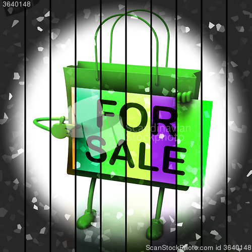 Image of For Sale Shopping Bag Represents Retail Selling and Offers