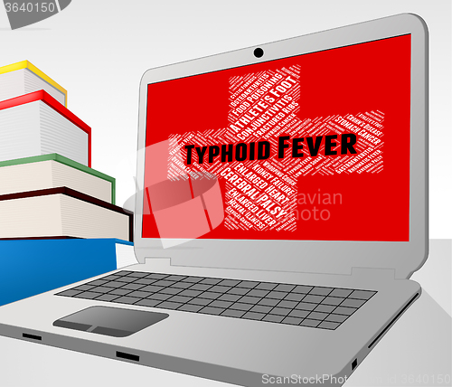 Image of Typhoid Fever Shows Symptomatic Bacterial Infection And Afflicti