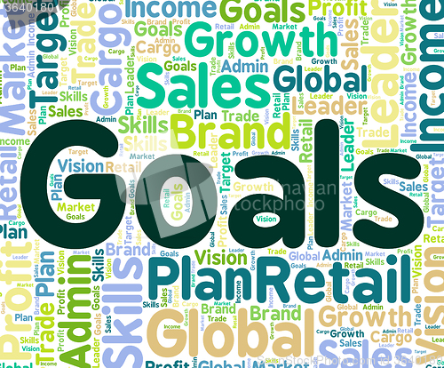 Image of Goals Word Means Targeting Aims And Words