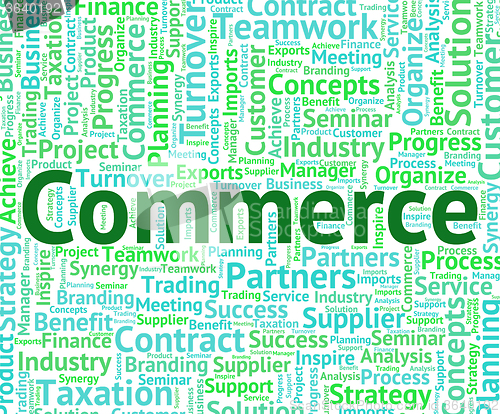 Image of Commerce Word Represents Importing Purchase And Selling