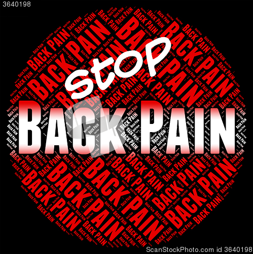 Image of Stop Back Pain Indicates Warning Sign And Agony