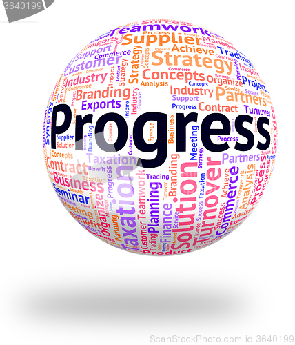 Image of Progress Word Indicates Words Growth And Headway