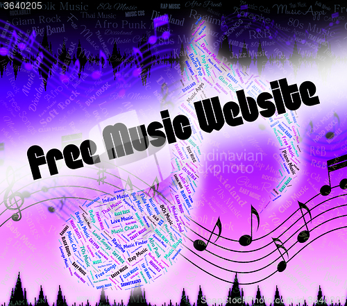 Image of Free Music Website Shows With Our Compliments And Domains