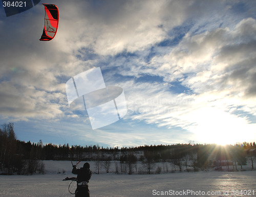 Image of Snow Kiteing