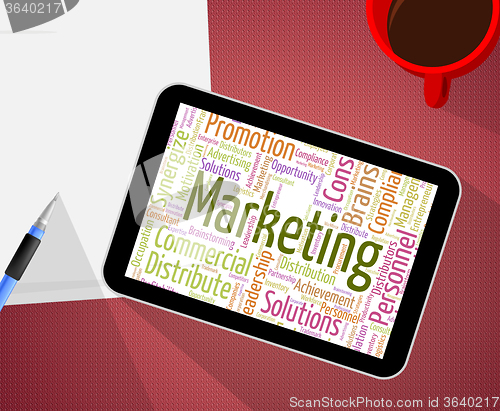 Image of Marketing Word Means Sales Words And Wordclouds