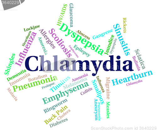 Image of Chlamydia Word Represents Sexually Transmitted Disease And Affli