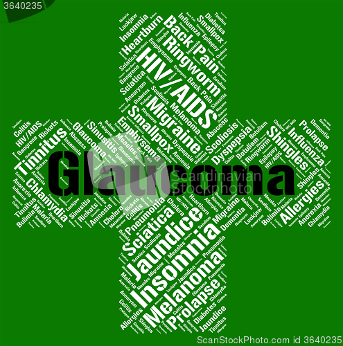 Image of Glaucoma Word Shows Eye Disorders And Ailment