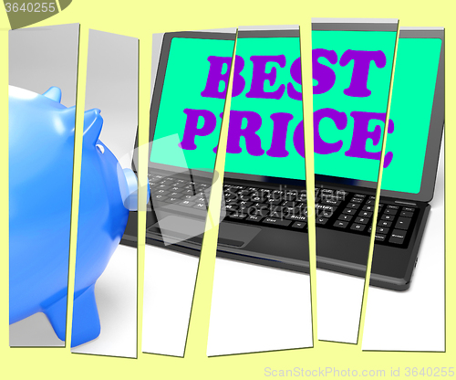 Image of Best Price Piggy Bank Shows Internet Sale And Deals