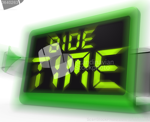 Image of Bide Time Digital Clock Means Wait For Opportune Moment