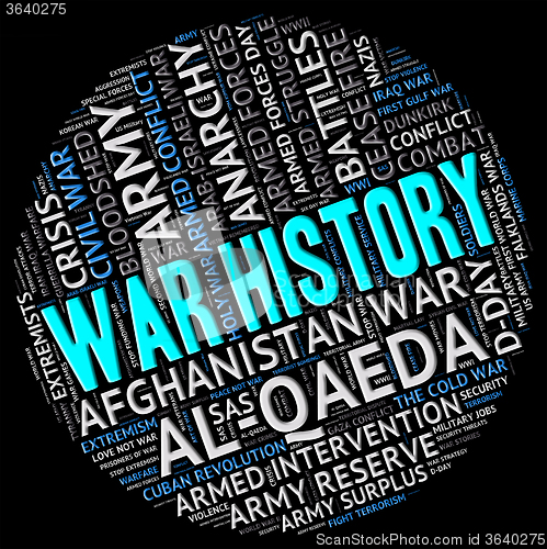 Image of War History Shows Military Action And Battles