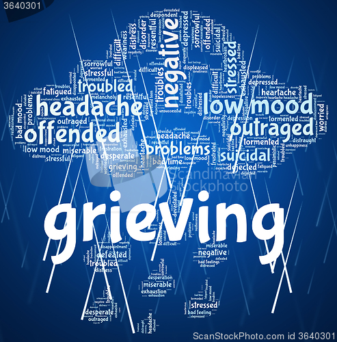 Image of Grieving Word Means Broken Hearted And Anguish