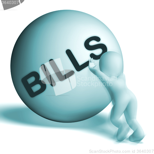 Image of Bills Sphere Shows Invoice Or Accounts Payable