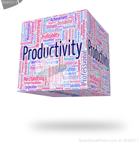 Image of Productivity Word Indicates Effective Performance And Effectivit