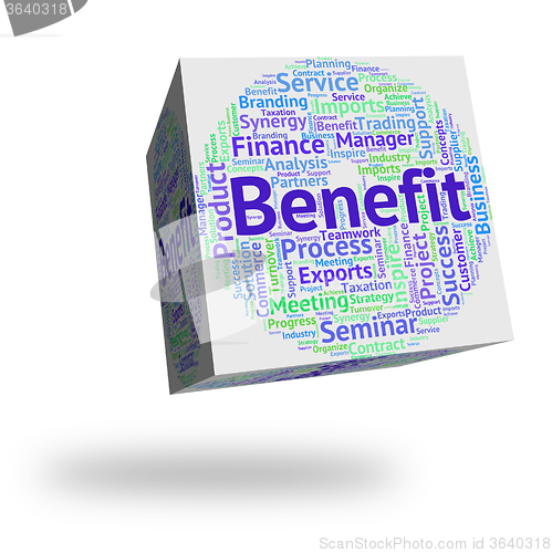 Image of Benefit Word Shows Reward Benefits And Compensation
