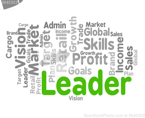Image of Leader Word Represents Wordclouds Control And Management