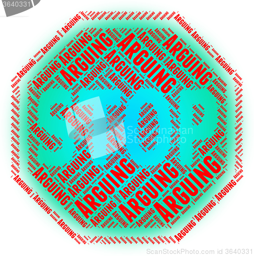 Image of Stop Arguing Indicates Be At Odds And Arguements
