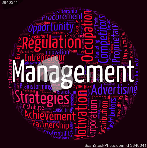 Image of Management Word Shows Company Business And Directors