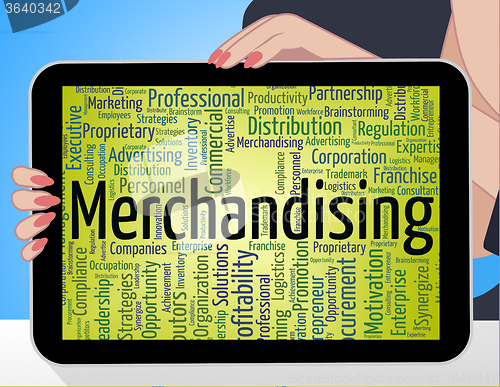 Image of Merchandising Word Means Advertise Words And Retailing