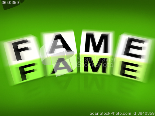 Image of Fame Displays Famous Renowned or Notable Celebrity