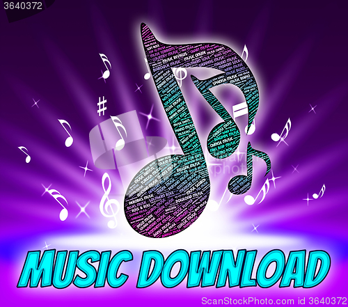 Image of Music Download Shows Sound Tracks And Application