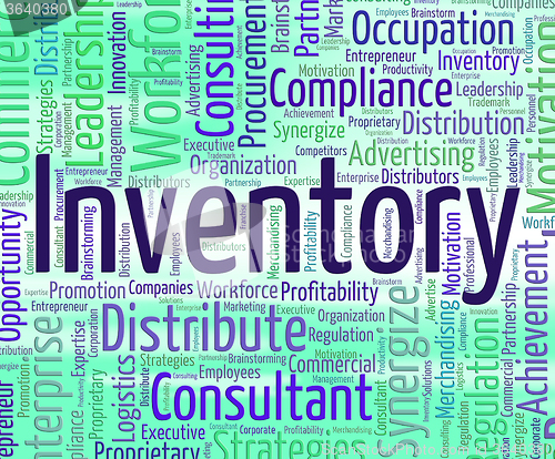 Image of Inventory Word Shows Logistic Wordclouds And Supply