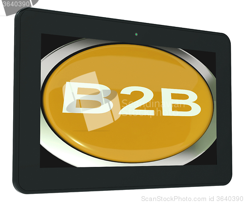 Image of B2b Tablet Means Business Trade Or Deal