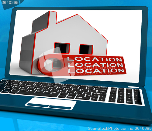 Image of Location Location Location House Laptop Means Perfect Area And H