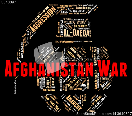 Image of Afghanistan War Means Battle Conflict And Words