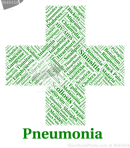 Image of Pneumonia Illness Represents Poor Health And Ailment
