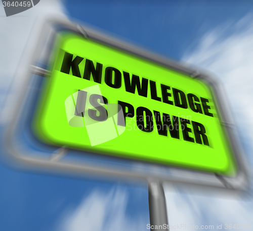 Image of Knowledge is Power Sign Displays Education and Development for S