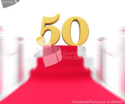 Image of Golden Fifty On Red Carpet Displays Fiftieth Cinema Anniversary 