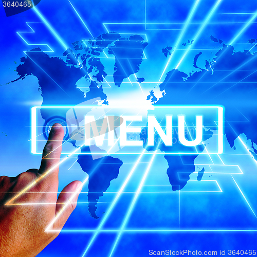 Image of Menu Map Displays International Choosing and Options