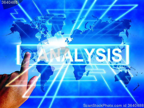 Image of Analysis Map Displays Internet or Worldwide Data Analyzing