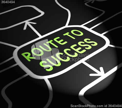 Image of Route To Success Arrows Shows Path For Achievement