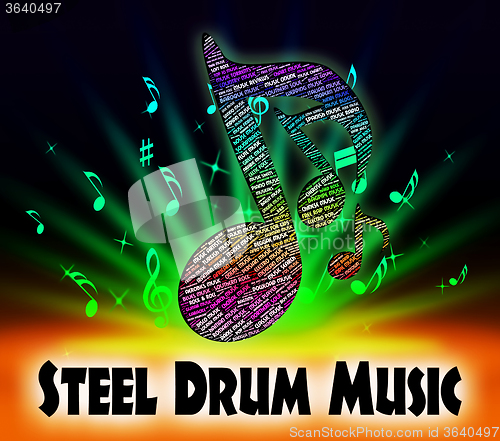 Image of Steel Drum Music Indicates Sound Track And Drums