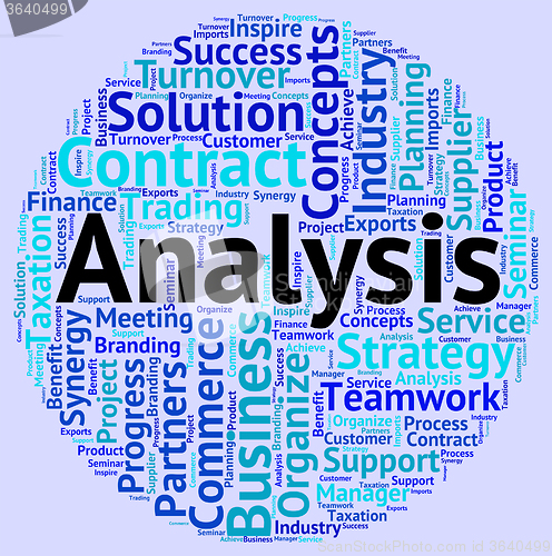 Image of Analysis Word Shows Data Analytics And Words