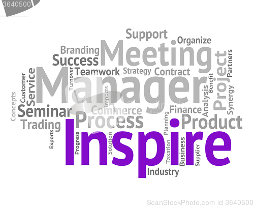 Image of Inspire Word Means Fire Up And Encourage