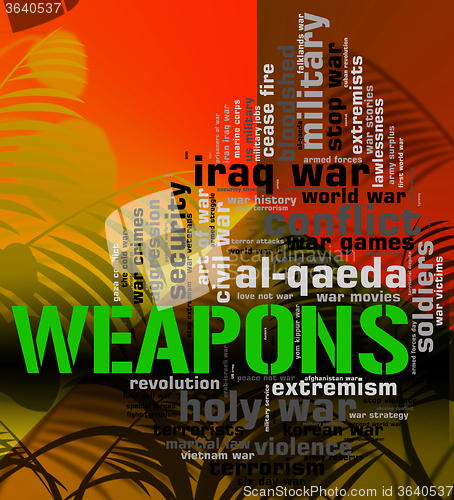 Image of Weapons Word Means Armament Armoury And Wordclouds