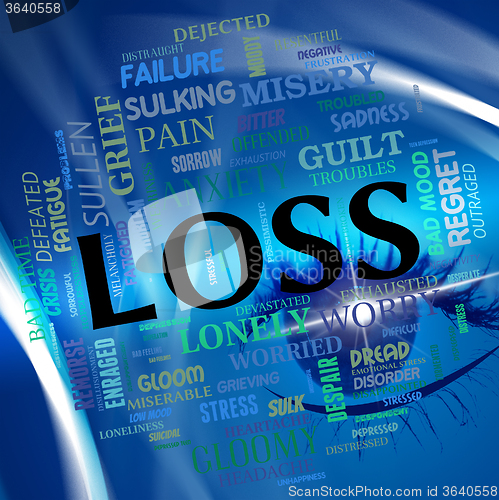 Image of Loss Sad Represents Broken Hearted And Anguish