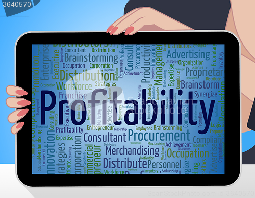 Image of Profitability Word Indicates Return Financial And Profiting