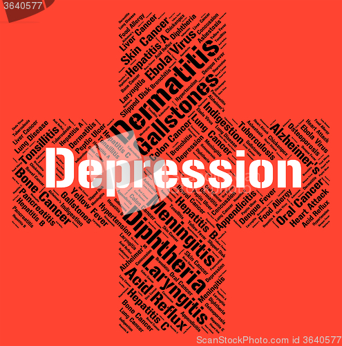 Image of Depression Word Indicates Lost Hope And Affliction