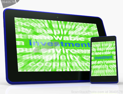 Image of Investment Tablet Means Lending And Investing For Return