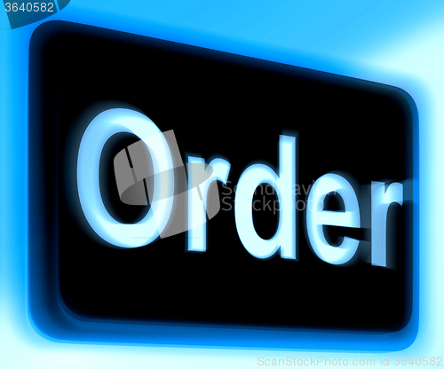 Image of Order Sign Shows Buying Online In Web Stores